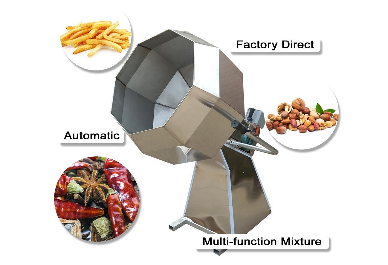 Rotation type french fries seasoning machine 