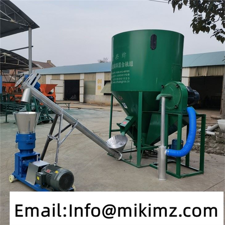 Pluimveevoermolen en mixer